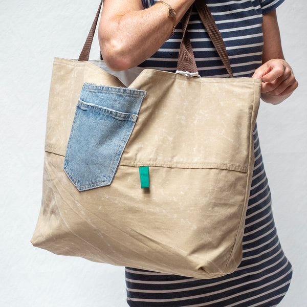 Sail Bag Tote (Green White)