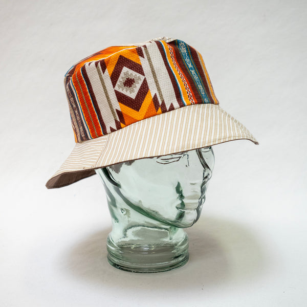 Reversible Bucket Hat - L - Autumn Aztec