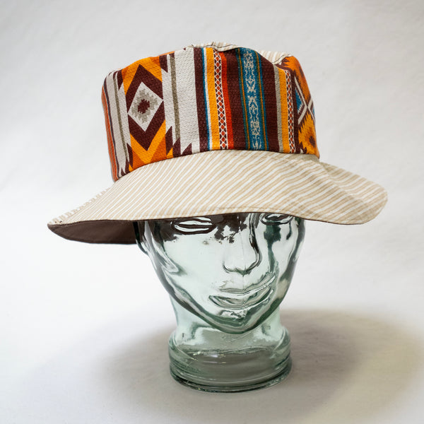 Reversible Bucket Hat - L - Autumn Aztec