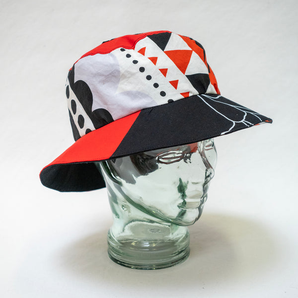 Reversible Bucket Hat - L - Red Flower