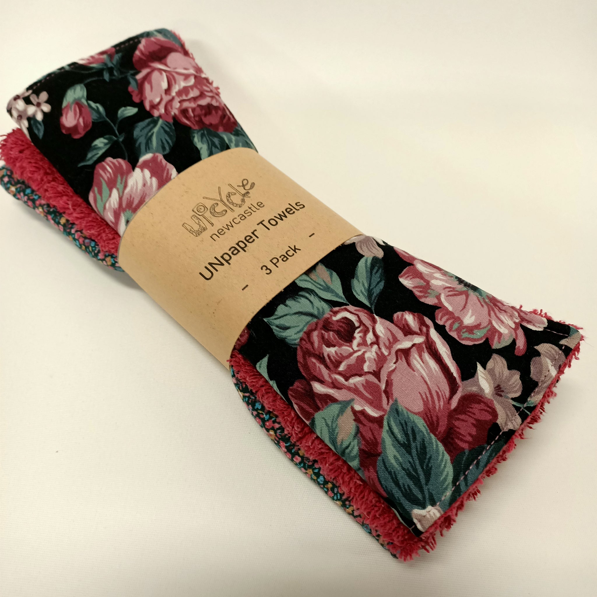 UNPaper towels - Florals with burgundy